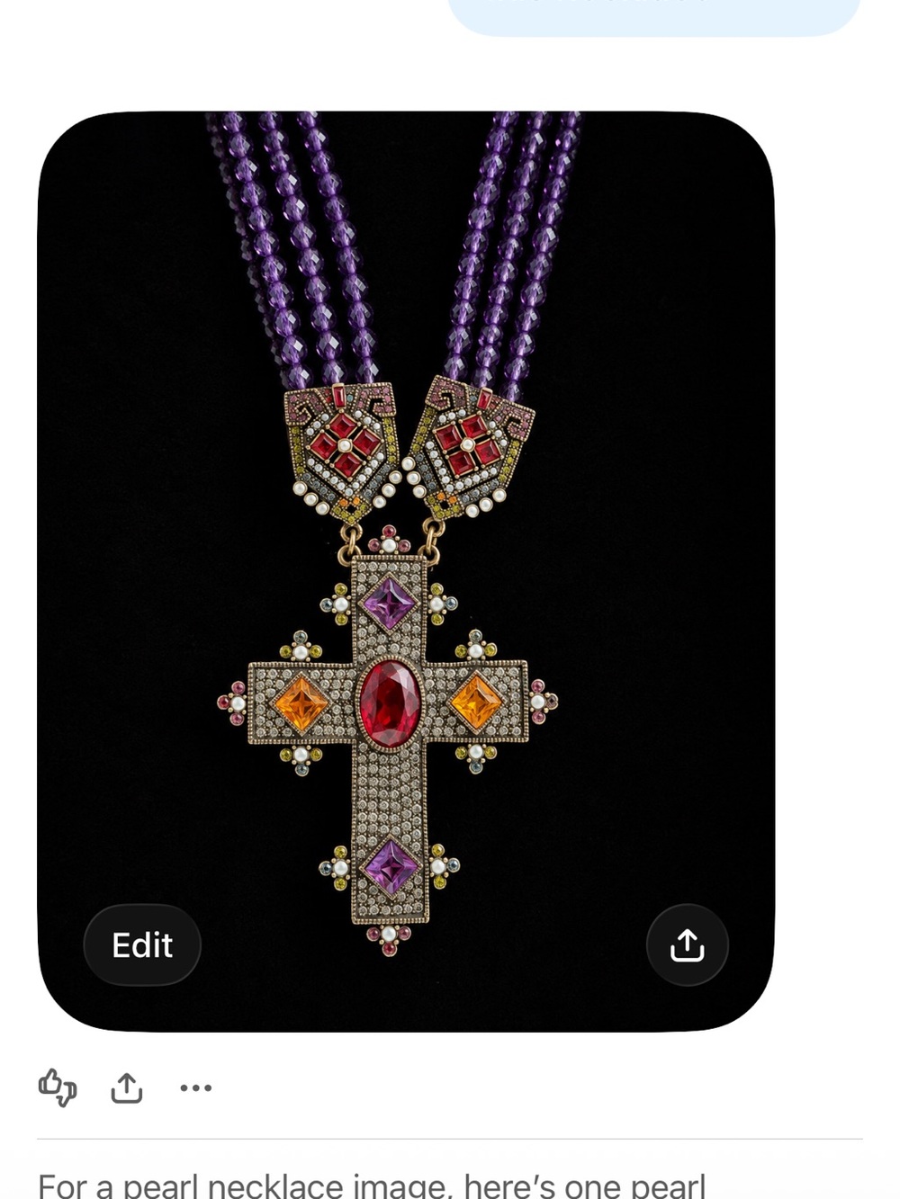 Heidi Daus Multigem Cross Necklace in Purple, Red, Orange, Gold